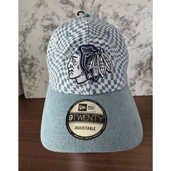 New Era Other - New Era Chicago BlackHawks Hat- adjustable- New with Tags- Blue Checked-